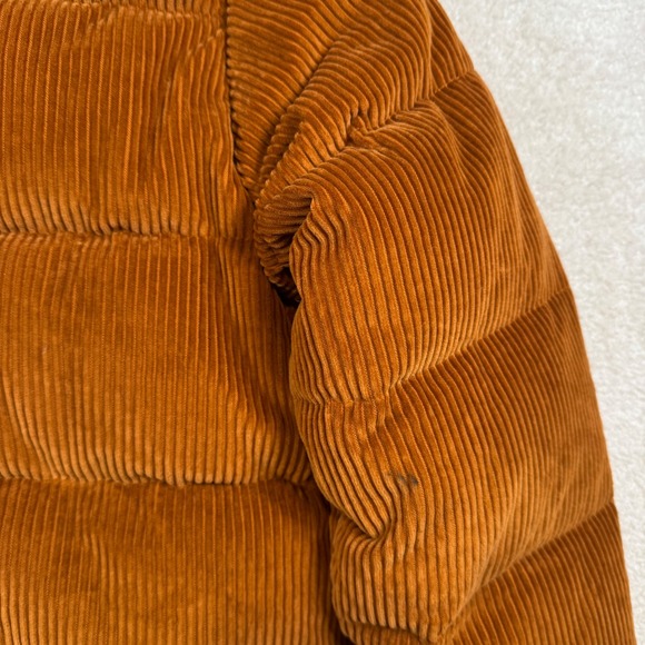 Patagonia Women Large Cord Fjord Down Coat Orange Full Zip Down Insulated Jacket - Picture 8 of 10